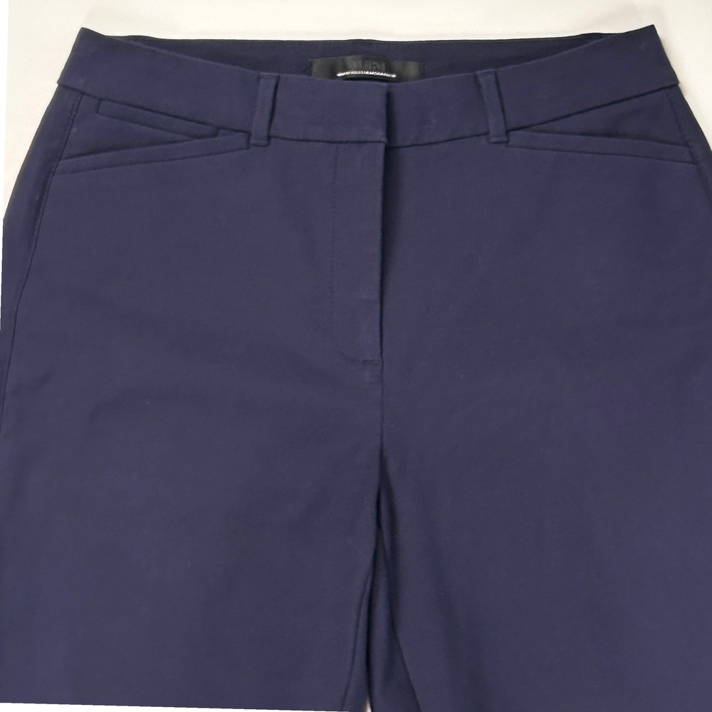 WHBM Dress Pants Womens 4L 4T Tall Ines Slim Bootcut Comfort Stretch Navy Blue - Picture 6 of 11